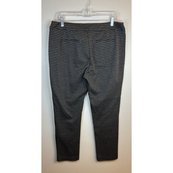 J. MCLAUGHLIN Houndstooth Pants Women 12 Pull On Knit Stretch Tapered Pockets - Picture 4 of 11